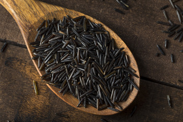 Fototapeta na wymiar Organic Dry Black Wild Rice