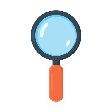 Magnifying Glass, Isolated On White Background, Vector Illustration