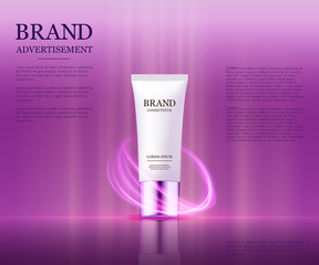 Cosmetic ads template, essence bottle