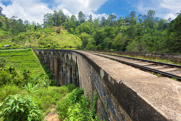 Nine-arch bridge on the island of Sri Lanka, built by the British.