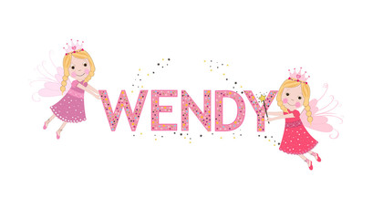 Wendy female name with cute fairy tale