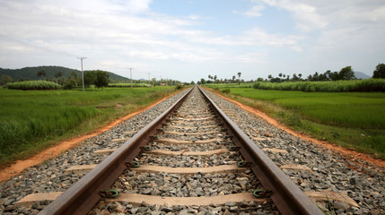Fototapeta na wymiar voie de chemin de fer