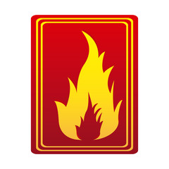 red color signal silhouette fire flame icon vector illustration