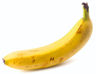 mature group of bananas on a white background, isolated © grey