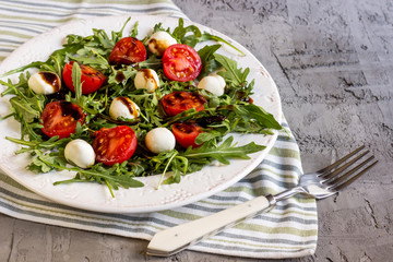 Fresh salad with arugula