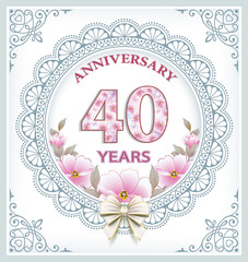Anniversary card 40 years