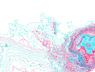 abstract blue red twisted waves