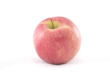 Fototapeta na wymiar Apfel vor weißem Hintergrund