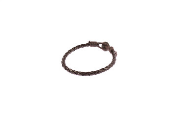 Leather bracelet isolated on a white background