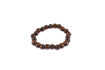 Wood bracelet isolated on a white background