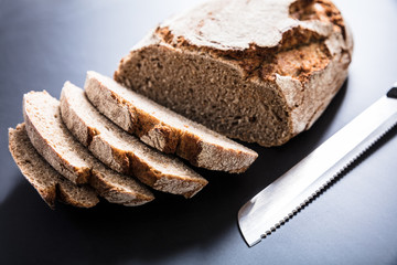 Sliced Bread With Knife