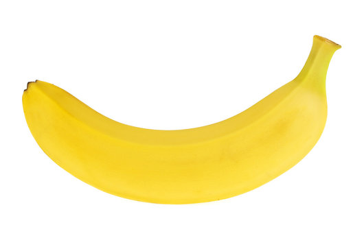 Ripe banana isolated on white background