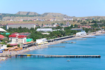 View of the bay of the resort town of Sudak