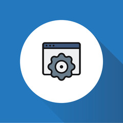 Web settings vector icon