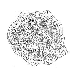 Cartoon Map of Moscow