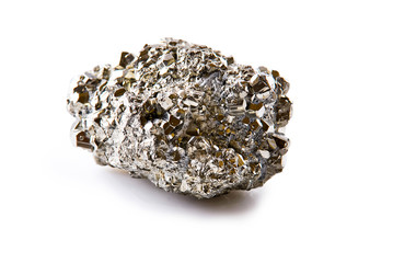 pyrite stone isolated