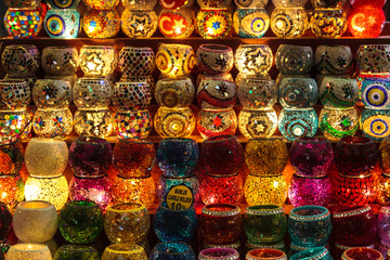 Turkish Mosaic and Ottoman Lamps, Grand Bazaar Shopping