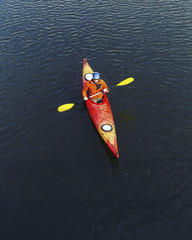 A trip by the river on a kayak.