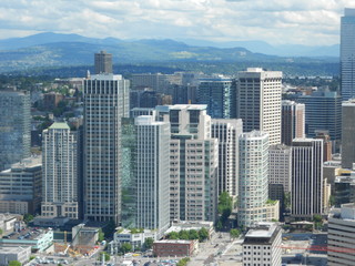 Seattle skyline from the Space Needle 1
