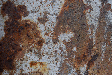 Concrete background covered with rust