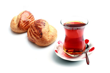 pogaca and tea