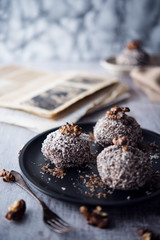 Sweet chocolate truffles