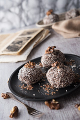 Sweet chocolate truffles