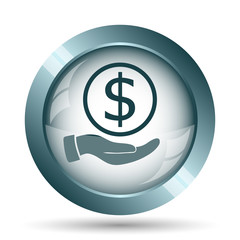 Money in hand icon
