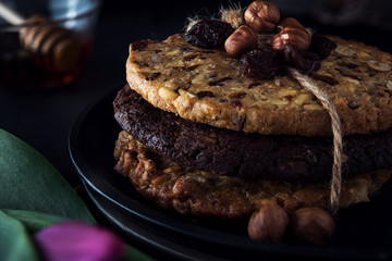 Sweet healthy cookies with hazelnuts