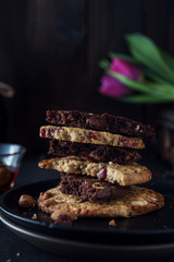 Sweet healthy cookies with hazelnuts