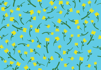 Flowers vector Pattern with bright spring colours 