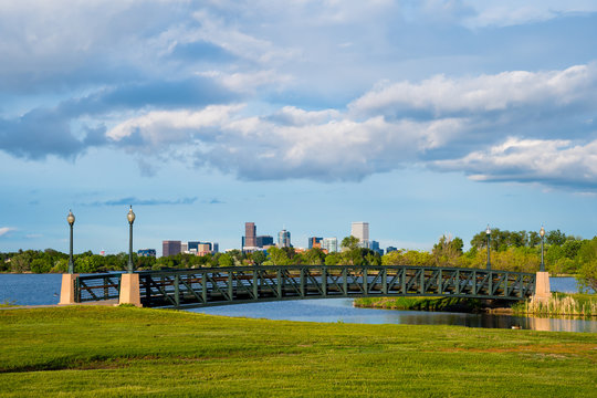 Sloan Lake and Denver, Colorado in the background 