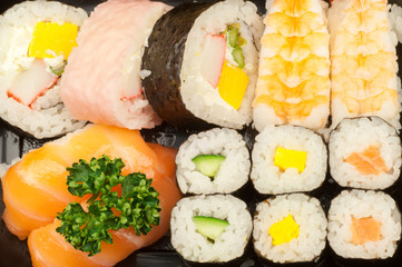 wonderful details of a delicious sushi