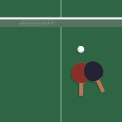 Flat table tennis, ping pong vector