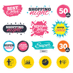 Diagram graph Pie chart. Presentation billboard.