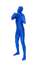Mysterious blue man in costume