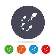 Sperm sign icon. Fertilization symbol.