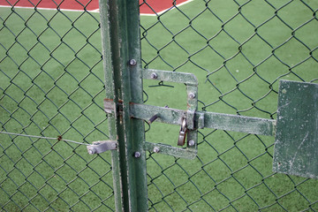 Locked tennis court