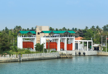 Obraz premium Floodgate Nonthaburi, With Sunny in Thailand