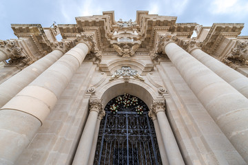 Fototapeta premium Cathedral of Syracuse, loctaed on the Ortygia isle, Sicily island, Italy