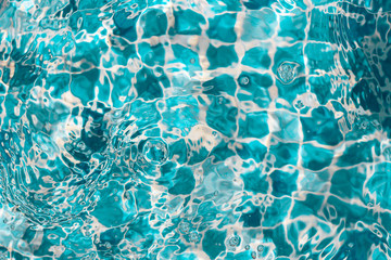 Water swirls in pool