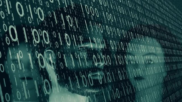 Binary big data binary code cyber attack