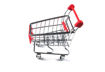 Shopping cart isolated on white background
