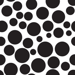 Black dots on a white background pattern. Abstract geometric modern background. Vector illustration. Art deco style. Circle seamless pattern