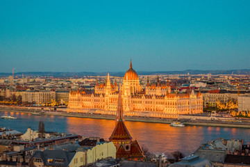 Fototapeta na wymiar Budapest in Sunset