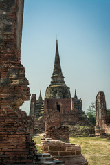 Fototapeta premium AYUTTHAYA, THAILAND Ruins and Antiques at the Ayutthaya Historical Park