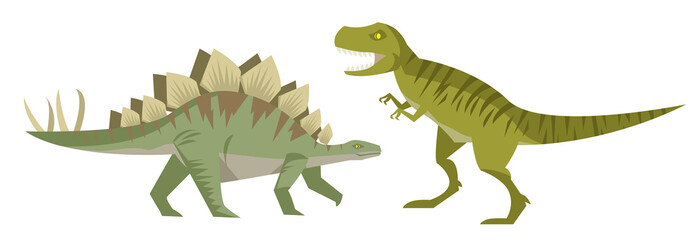 stegosaurus and tyrannosaurus rex  © matiasdelcarmine