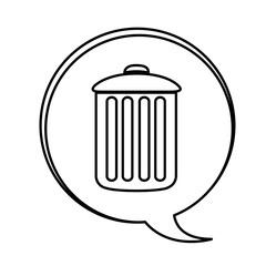 figure can trash emblem icon, vector illustraction design