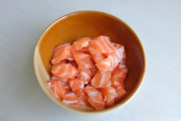 Salmon in a bowl