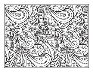 Fantasy decorative ornamental pattern page